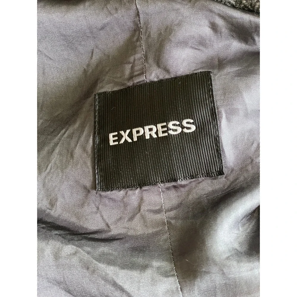 NWT 2007 *Almost Vintage* Express Men's Gray Herringbone Wool Blend Suit Vest XL